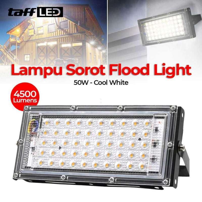 Jual Lampu Sorot Led Outdoor Floodlight Waterproof Ip65 6500k 50w A8
