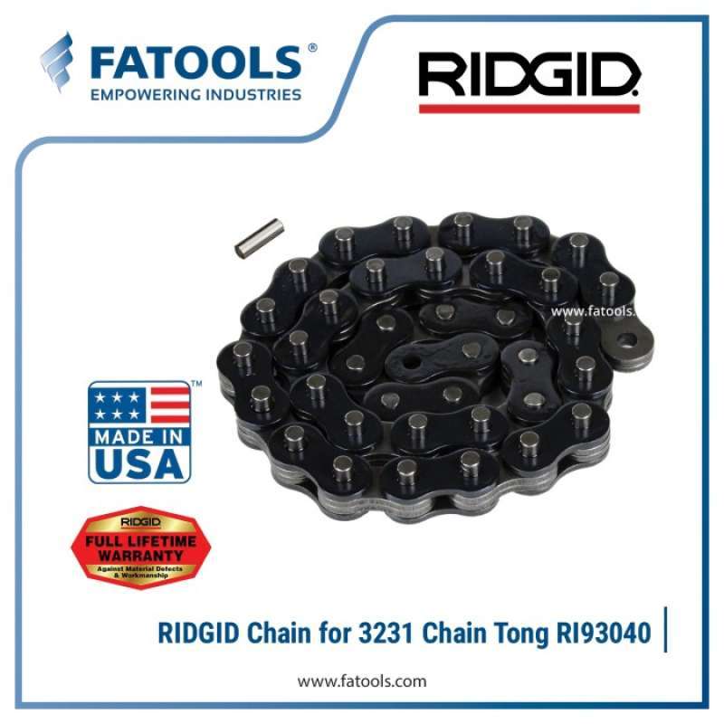 Promo Ridgid 93040 Chain Replacement For 3231 Chain Tong Rantai Kunci ...