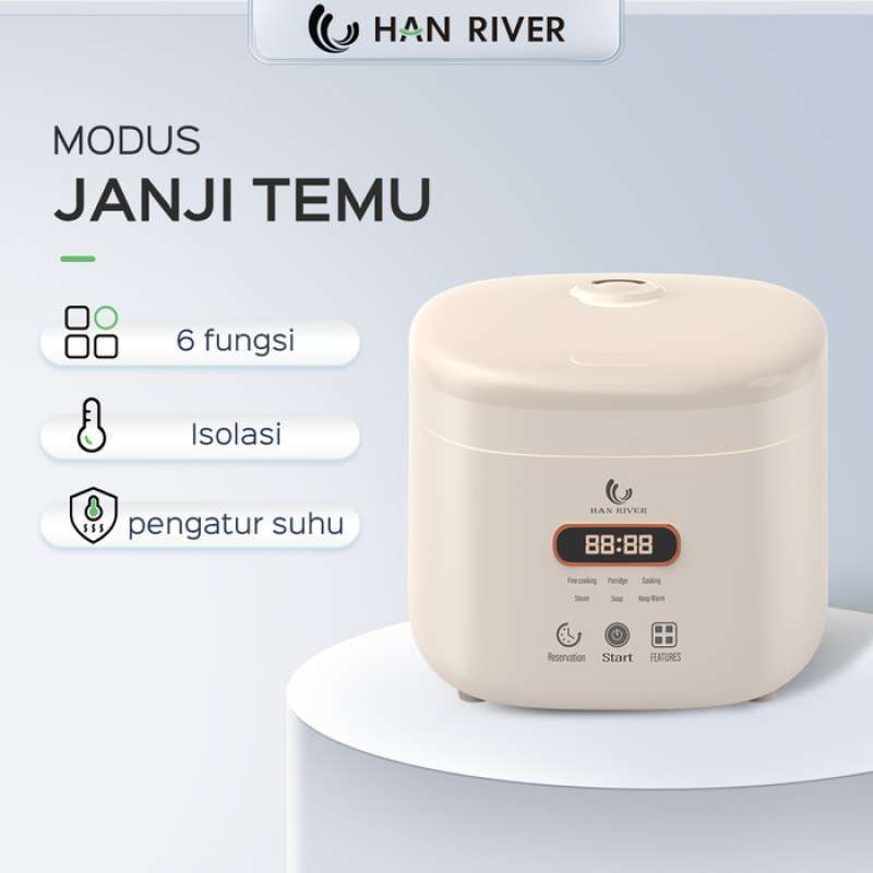Promo Han River Rice Cooker Multifungsi Magic Com 1.2l Penanak Nasi