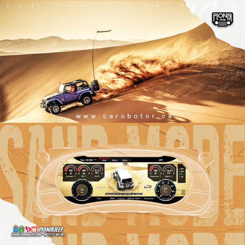 Jual Carobotor J Pro Digital Cluster Dasboard Speedometer Digital Jeep