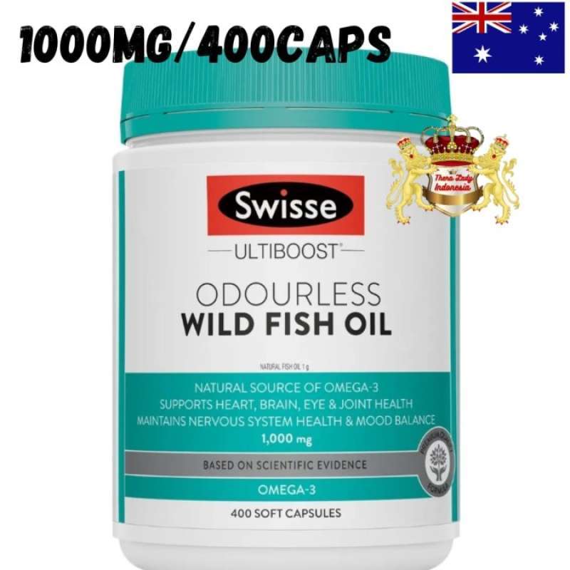 Swisse Ultiboost Odourless Wild Fish Oil 1000mg 500 Capsules Exclusive Size