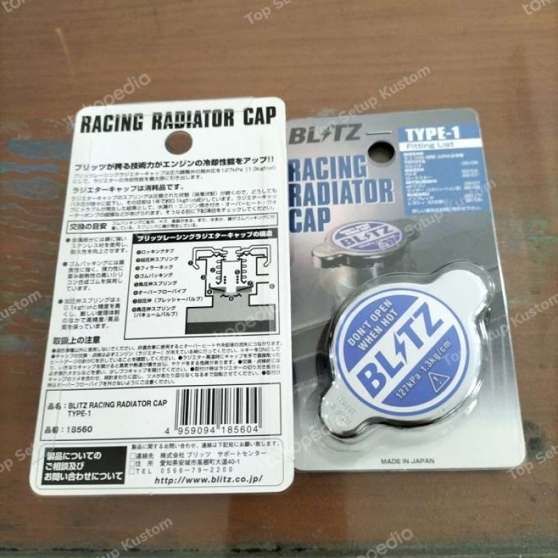 Promo Blitz Radiator Cap Type-1 1.3kg/cm Untuk Alumunium Racing ...