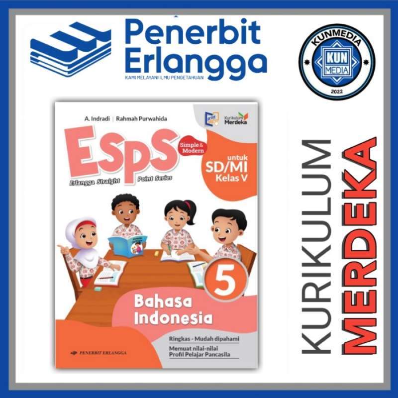 Promo Buku Esps Bahasa Indonesia Kelas 5 Sd Kurikulum Merdeka Erlangga ...