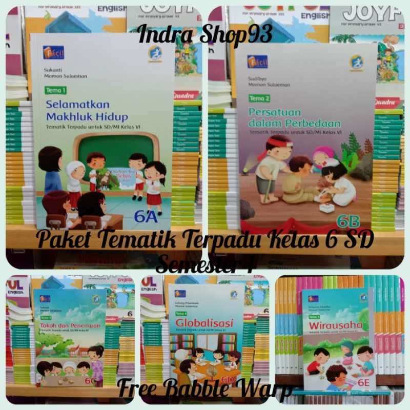 Promo Paket Tematik 6a 6b 6c 6d 6e Kelas 6 Sd/mi K13 Revisi Facil ...