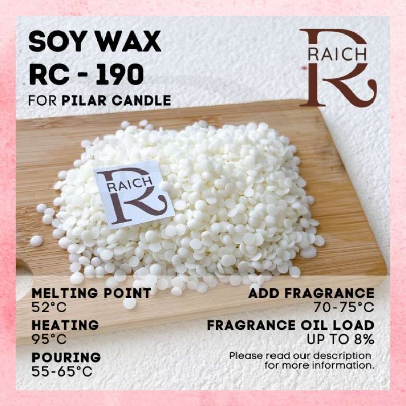Promo 10kg Raw Soy Wax Pillar Pellet Wax Bahan Scented Candle Lilin