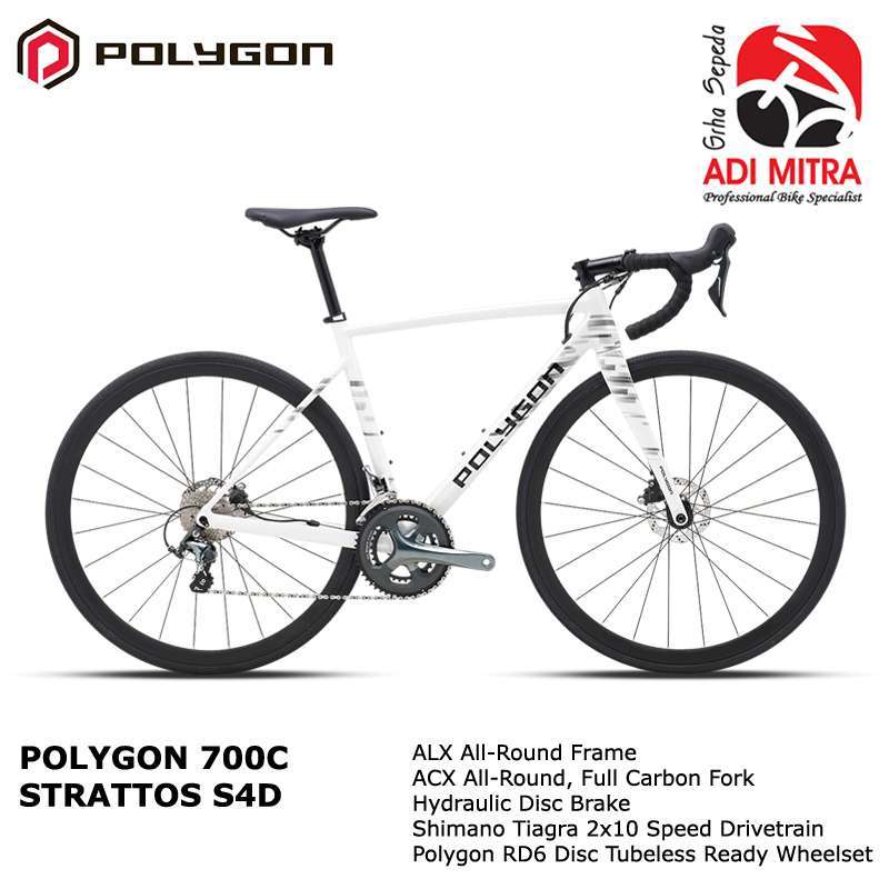 Polygon Strattos S4D [700C] Road Bike Sepeda Balap - Main Image