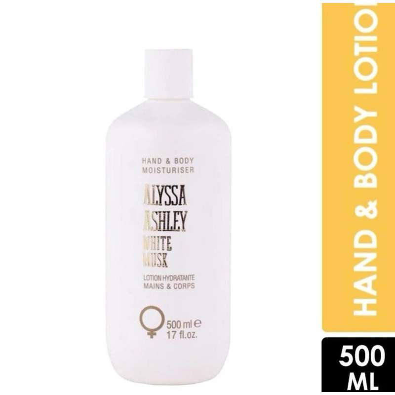 (BPOM ORIGINAL)-ALYSSA ASHLEY WHITE MUSK BODY LOTION 500ml (Made in Italy)