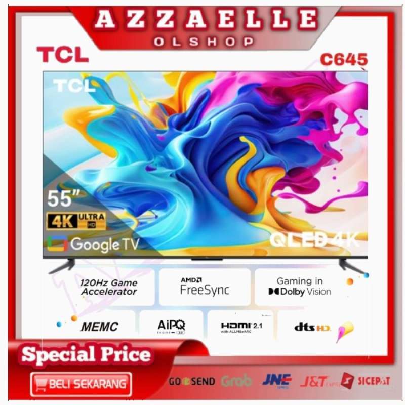 Promo Tcl 55c645 Qled Dolby Vision Atmos 4k Uhd Smart Google Digital Tv ...