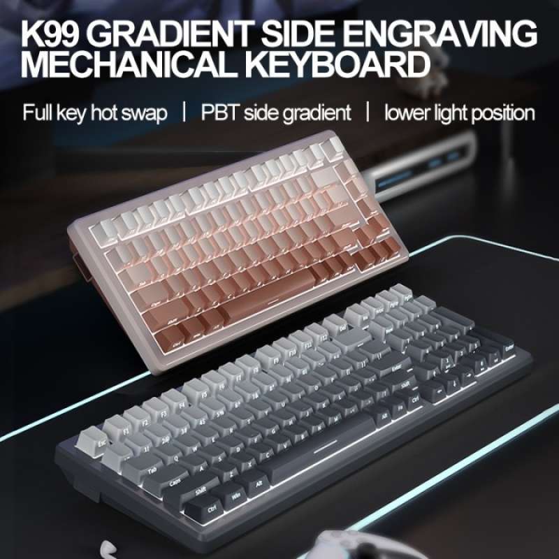 Jual Zifriend K82/k99 Gradient Mechanical Keyboard Hotswap White Light ...
