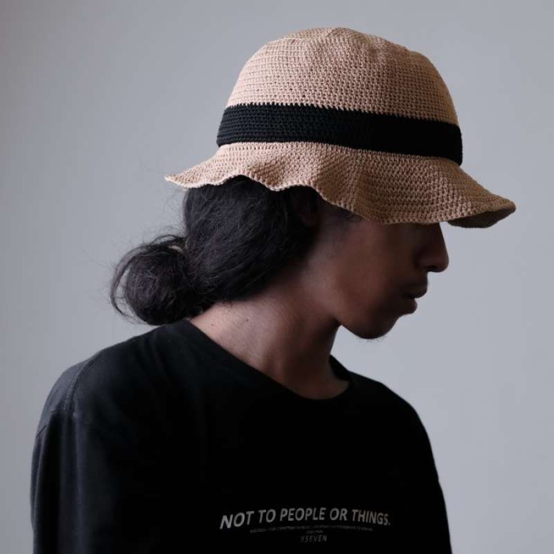 Topi Bucket Rajut Jual Topi Luffy One Piece Jerami Rajut / Topi Rimba Bucket - Garis ...