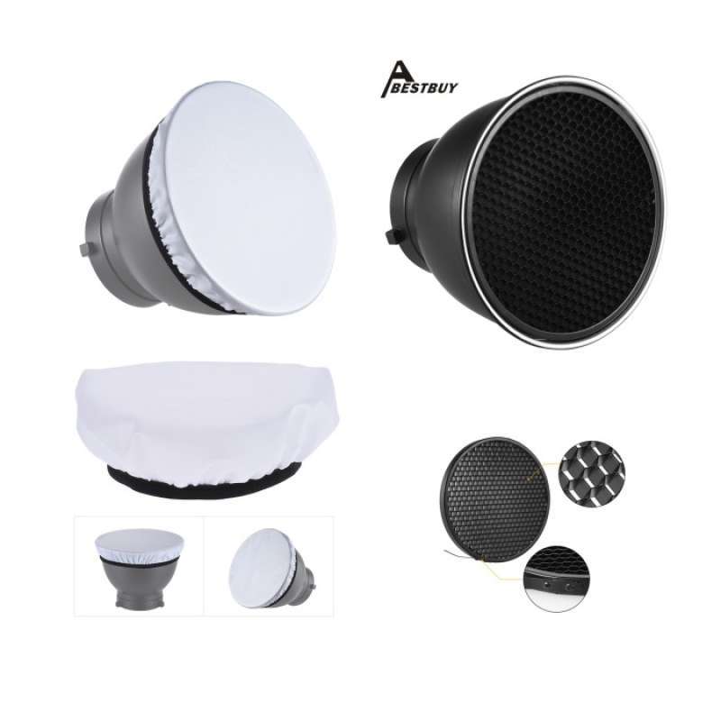 Jual Standard Reflector 7with Grid + Soft Diffuser For Bowens Mount Di ...