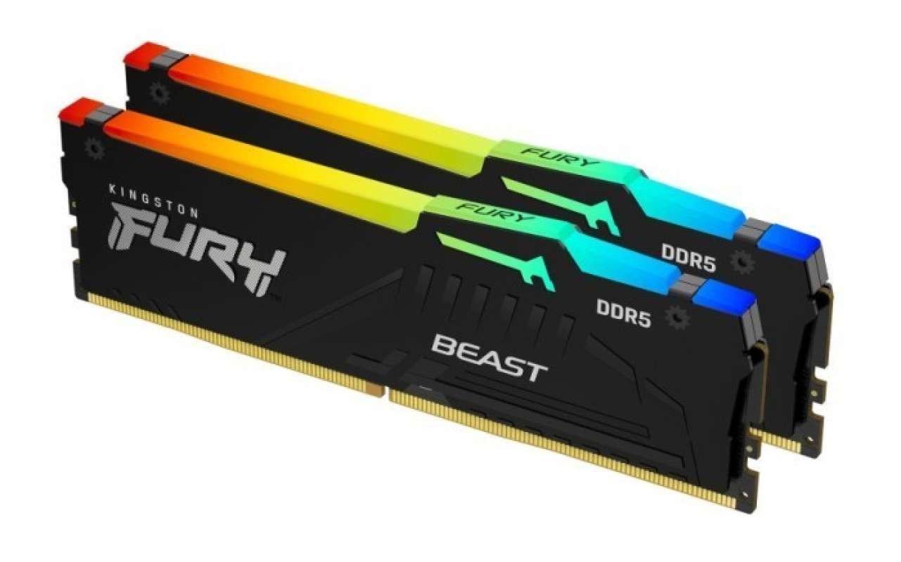 Memory RAM PC Kingston Fury Beast RGB 16GB 2x8GB DDR5 6000Mhz