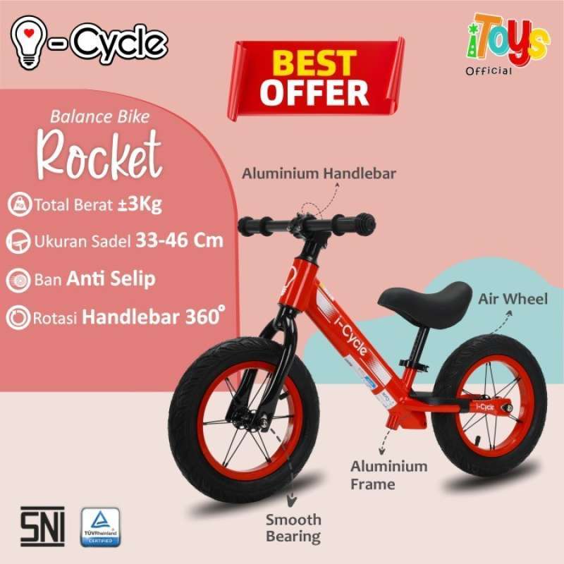 Sepeda Roket Jual Sepeda Keseimbangan | Sepeda Dorong I-cycle (roket) Di Seller ...