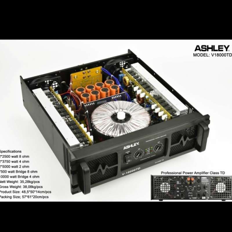 Jual Power Amplifier Ashley V18000td V18000 Td Class Td Garansi