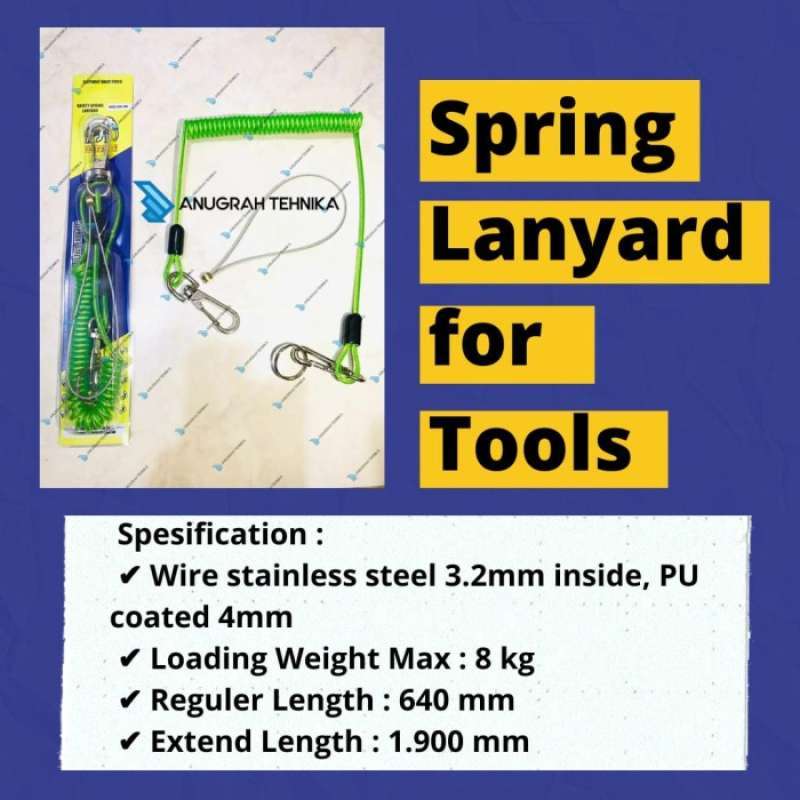 Jual Safety Spring Lanyard For Tools Scaffolding Key Gantungan Kunci ...