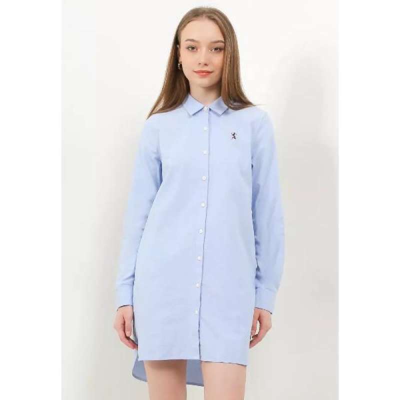 Giordano Women s Oxford Dress 0546321745 Blue