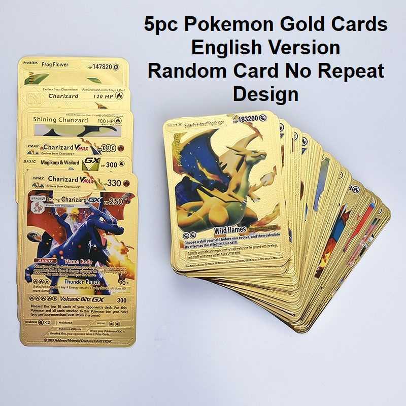 pokemon cards gold and silver and black JigreeStore Golden Card TCG Deck Box Gold Foil All Rare V Series Set EX  Vmax GX Rare and Common-Rare Mystery 220Pcs Pack of 4 (Gold, Black, Silver,  Rainbow) : Amazon.in: Toys &