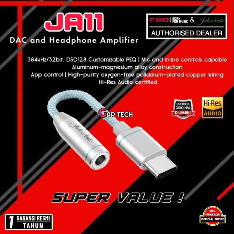 DAC Amplificatore FiiO JA11 Jade Audio - Dongle USB-C Per Cuffie, Nero - Foto 10