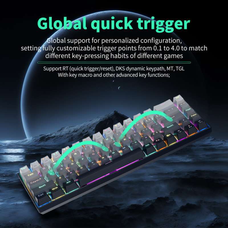 Jual Zifriend M68 Magnetic Switch Keyboard Hall Effect Switch 65% ...