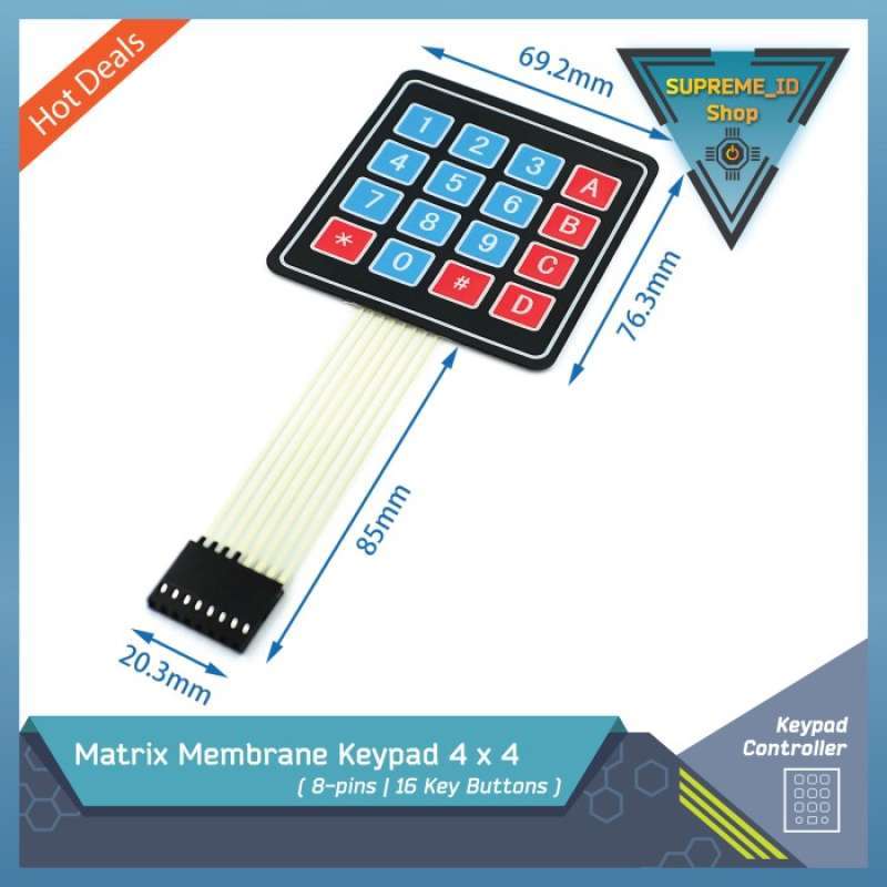 Jual 4x4 Matrix Membrane Keypad Module For Arduino Di Seller Jete Store ...