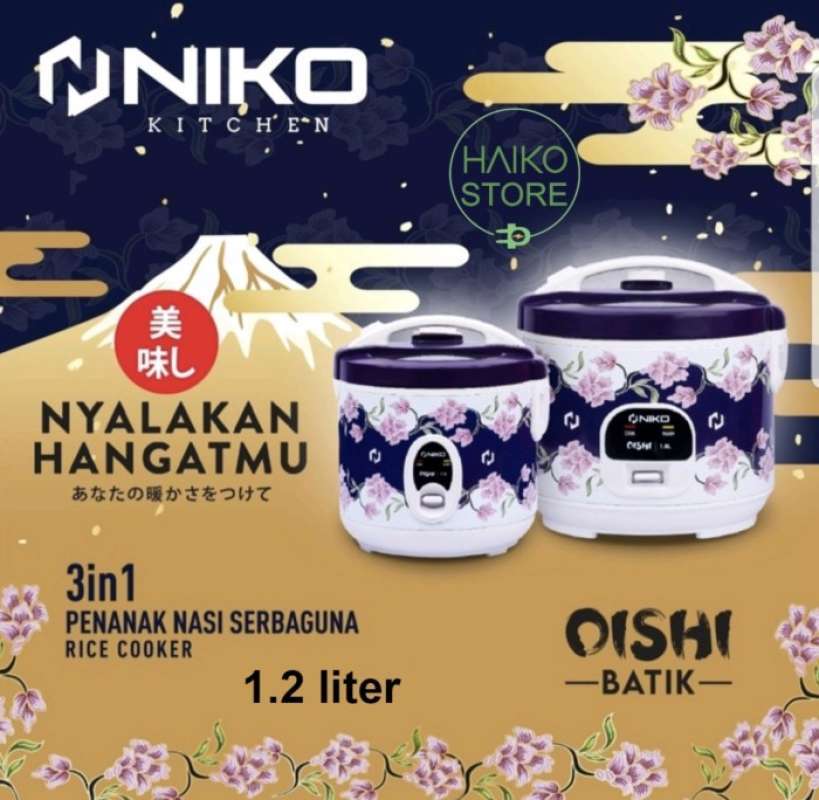 Promo Rice Cooker Niko 1,2 Liter Oishi 12 Batik Terbaru Diskon 25% Di