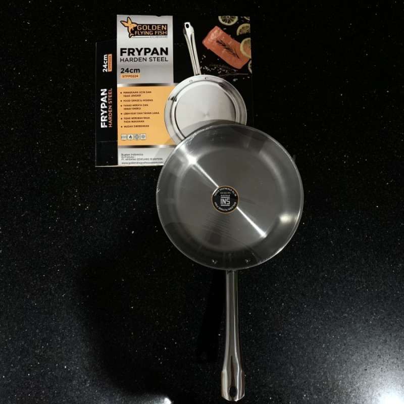 Jual Fry Pan Harden Stainless Steel 24cm - Golden Flying Fish Anti ...