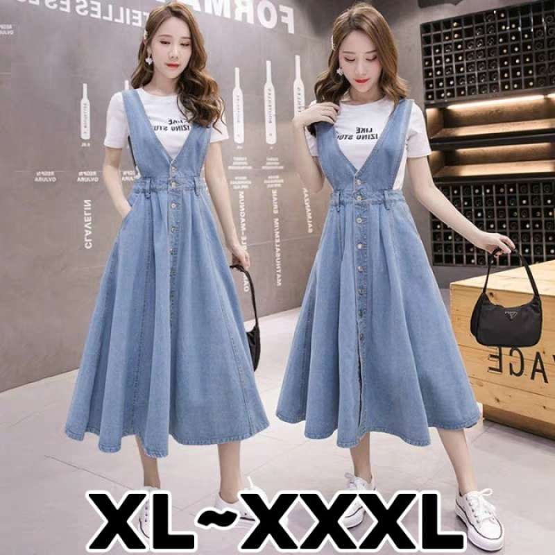 Jual 6216 Xl xxl xxxl yoojung Overall Denim Skirt rok Panjang Denim Di Seller Winter Cengkareng Timur Kota Jakarta Barat Blibli