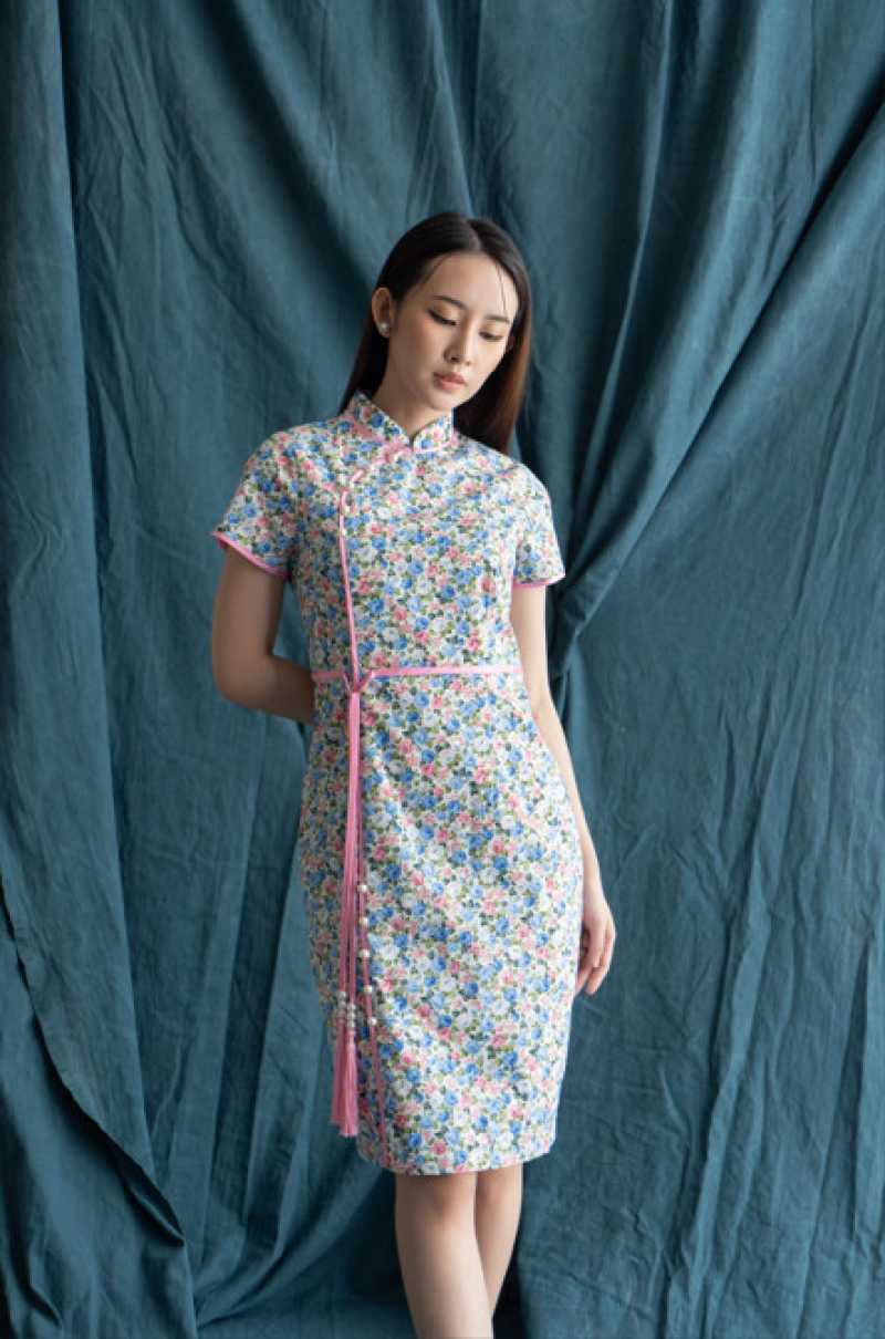 Mandarin peony cheongsam top