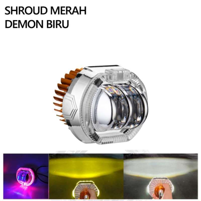 Promo Lampu Utama Led Daymaker Biled Projie Projector 2 Mata Lensa 8d 9 ...