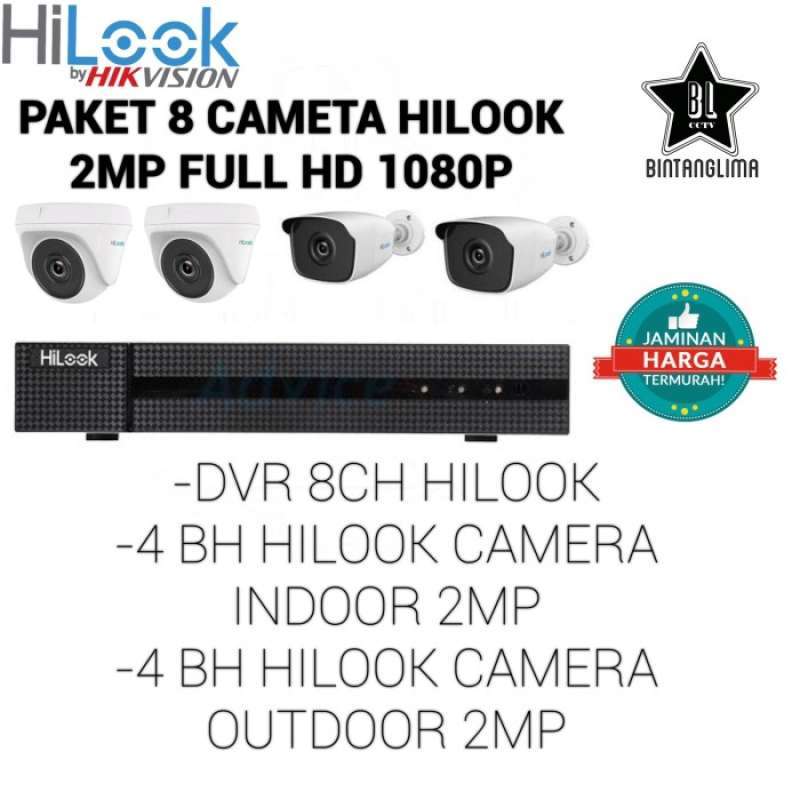 Promo Hilook Paket 8 Kamera 2mp Full Hd1080p Original Bergaransi Diskon