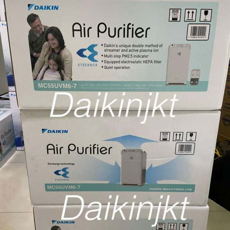daikin air purifier mc55uvm6 pembersih udara bebas asap double method