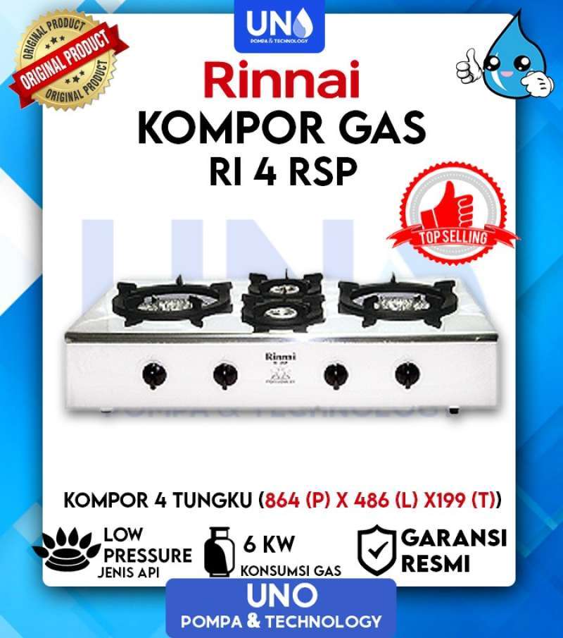 Promo Kompor Gas Rinnai 4 Tungku Ri 4 Rspn Khusus Ekspedisi Diskon 23% ...
