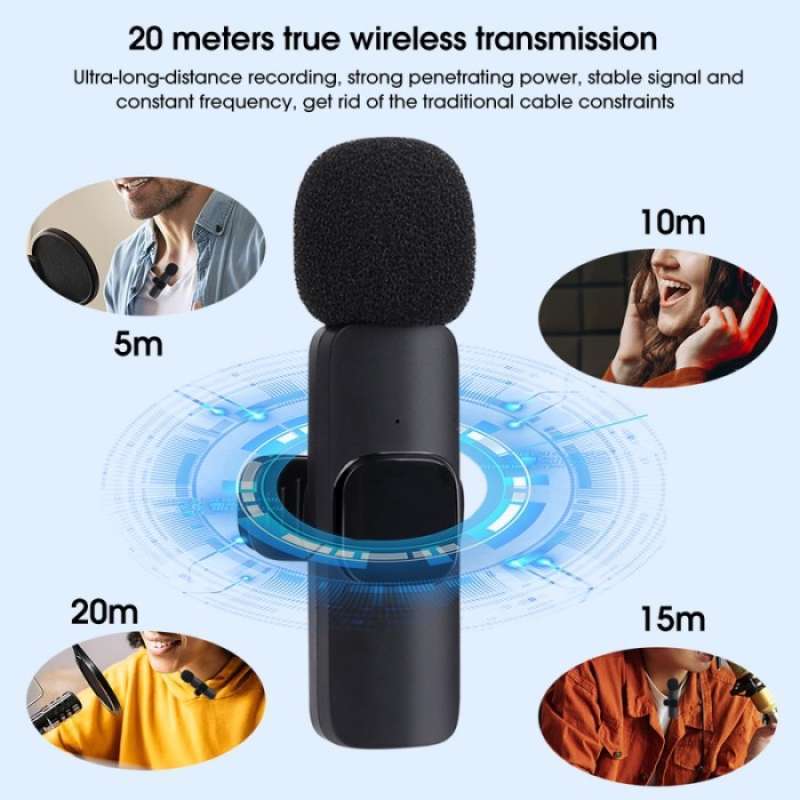 Jual Wireless 3.5mm Lavalier Lapel Microphone Broadcast Noise Reduction