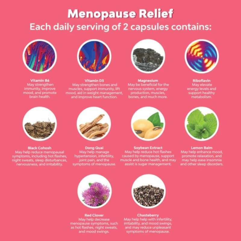Promo Nature's Craft Herbal Menopause Support Supplement - 60 Capsules ...