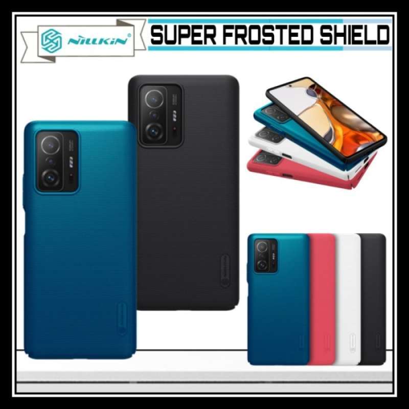 ESTH® Custodia per Xiaomi 11T Pro 5G/Xiaomi 11T 5G con Supporto [Compatibile con Supporto Magnetico per Auto] Cover Paraurti PC + TPU, Rosso