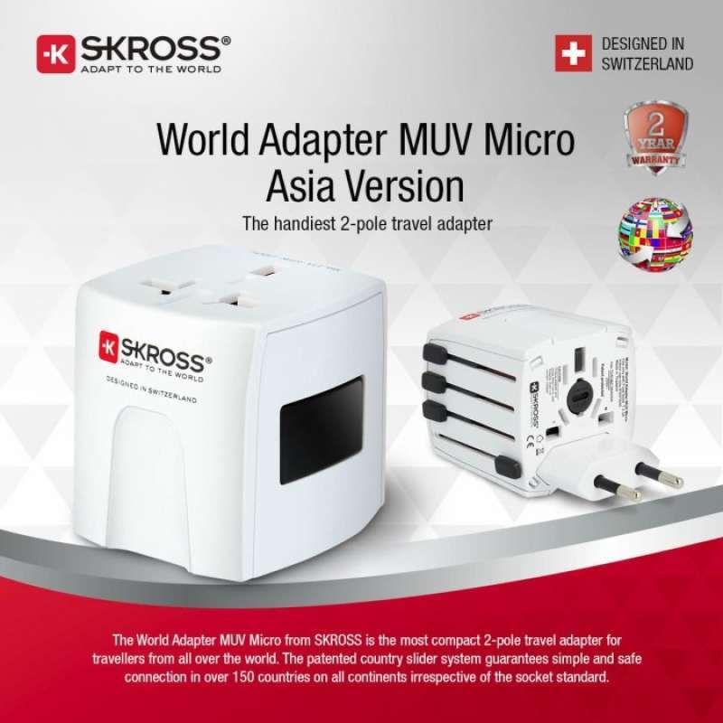 Promo Travel Adaptor Muv Micro Asia Version Skross (1.302195) Diskon 33 ...