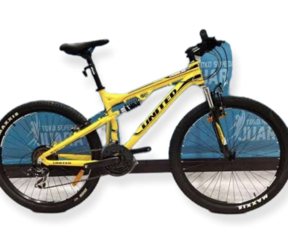 PROMO SEPEDAUNG MTB UNITED CROSSLINE 2.00 FULL SUSPENSION 26 INCH 7SP 21