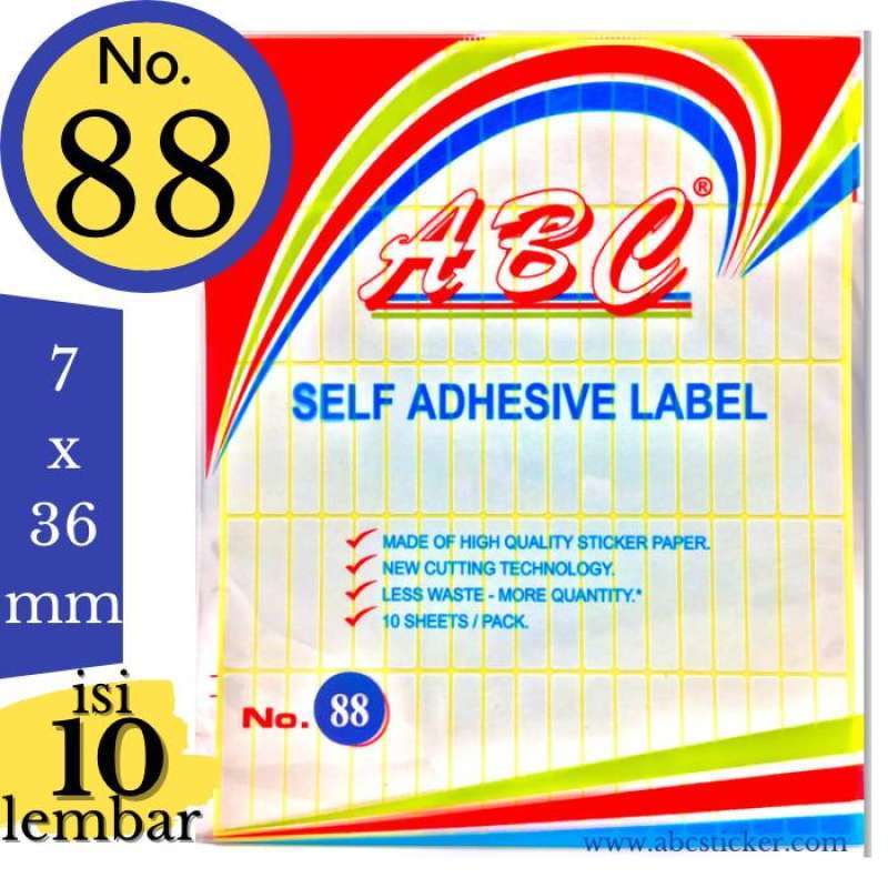 Jual Sticker Label Abc Adhesive Lengkap - 99 Di Seller Onlinemarket ...
