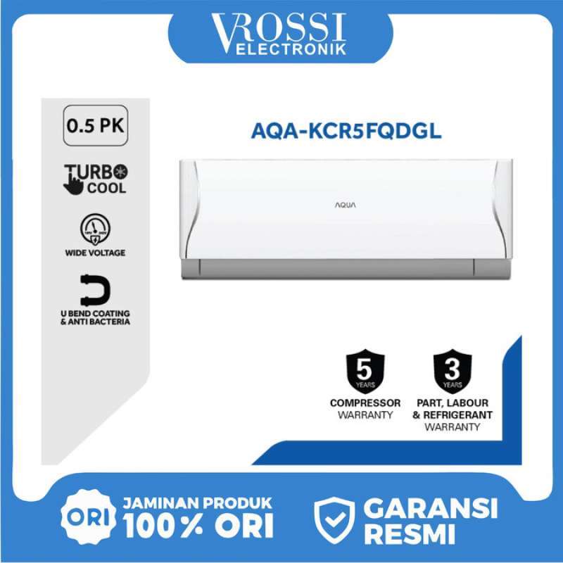 Promo Aqua Ac Split Standard Turbo Cool 0.5 Pk Aqa-kcr5fqdgl Ac 1/2 Pk ...