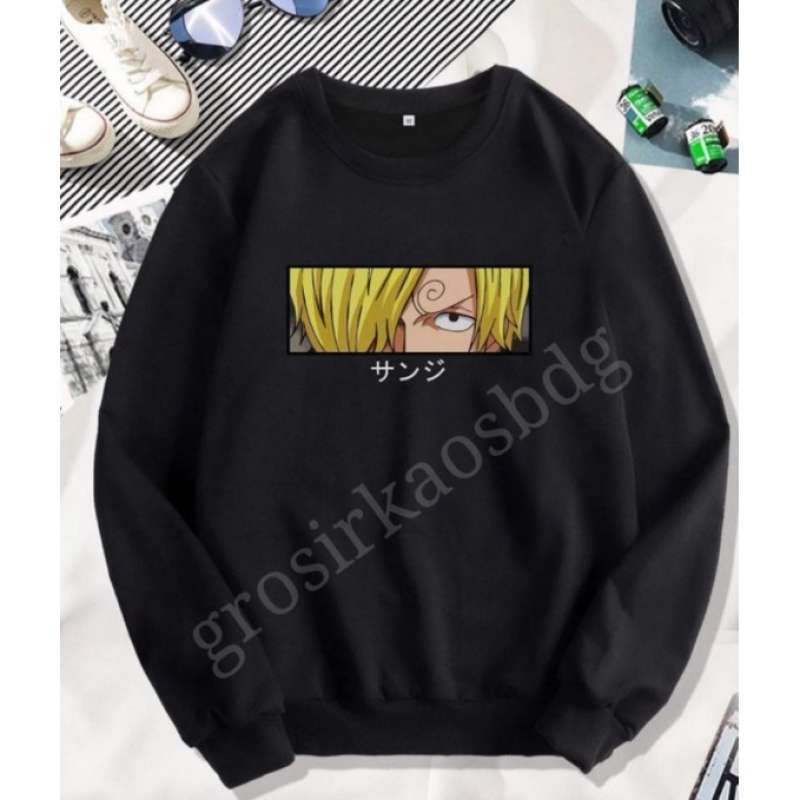 Jual Sweater Crewneck Anime Sanji Sweater One Piece Series Terbaru