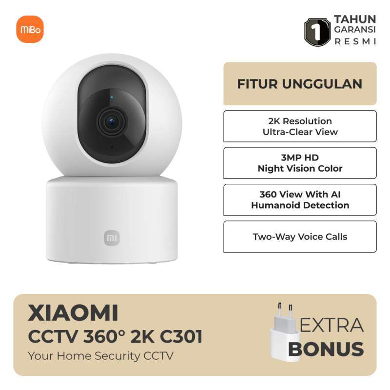 Xiaomi Mi 360° Home Security Camera 2K C301 CCTV Garansi Resmi