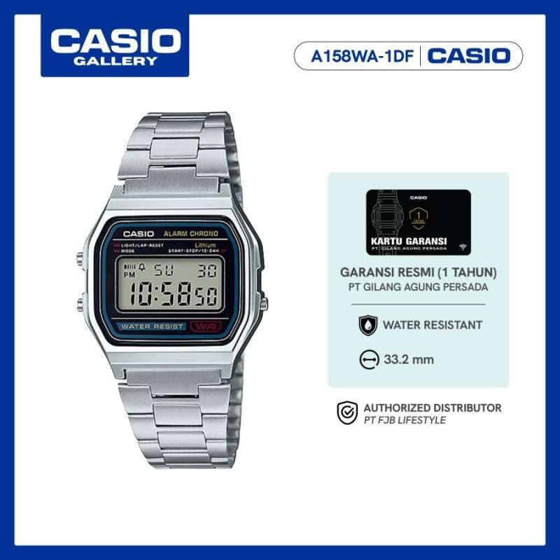Promo Casio Jam Tangan Unisex General A158wa-1df Original Digital