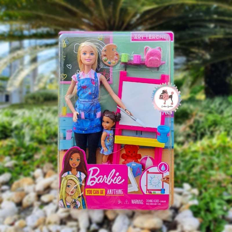 Barbie Careers Art Teacher Doll Playset Mainan Boneka Anak Perempuan