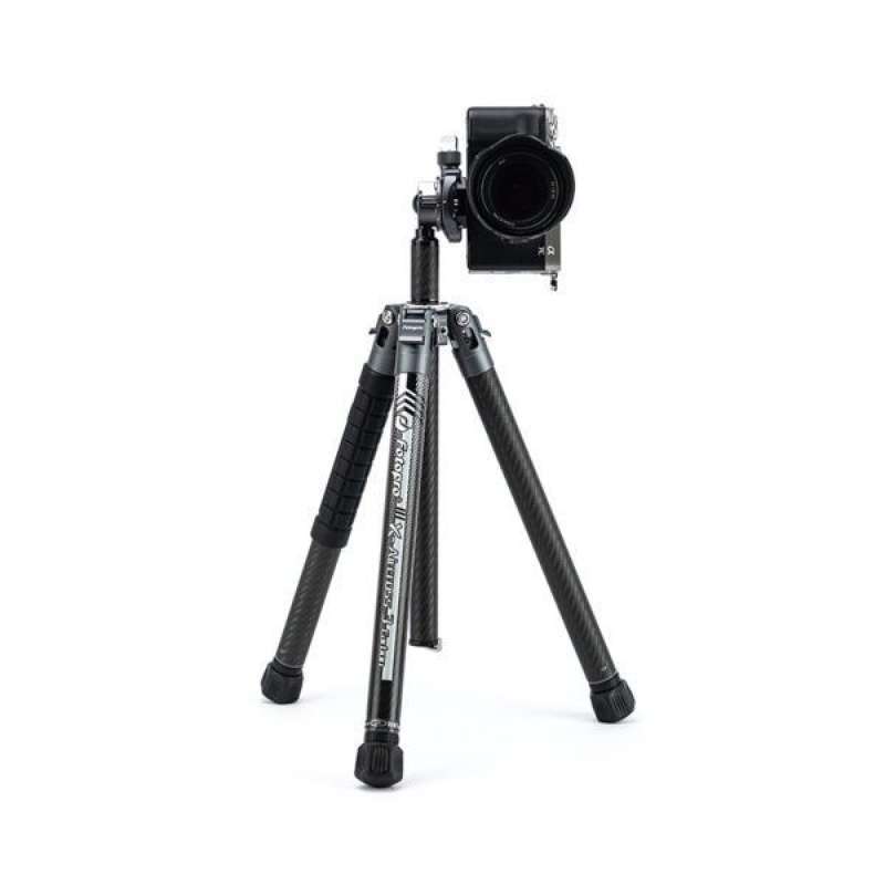 Treppiede Fotopro X-Aircross 3 Lite Video | Fibra Di Carbonio 1kg | Carico 5kg | Altezza 162cm | Testa Fluida | Clip Per Telefono | Da Viaggio - copertina