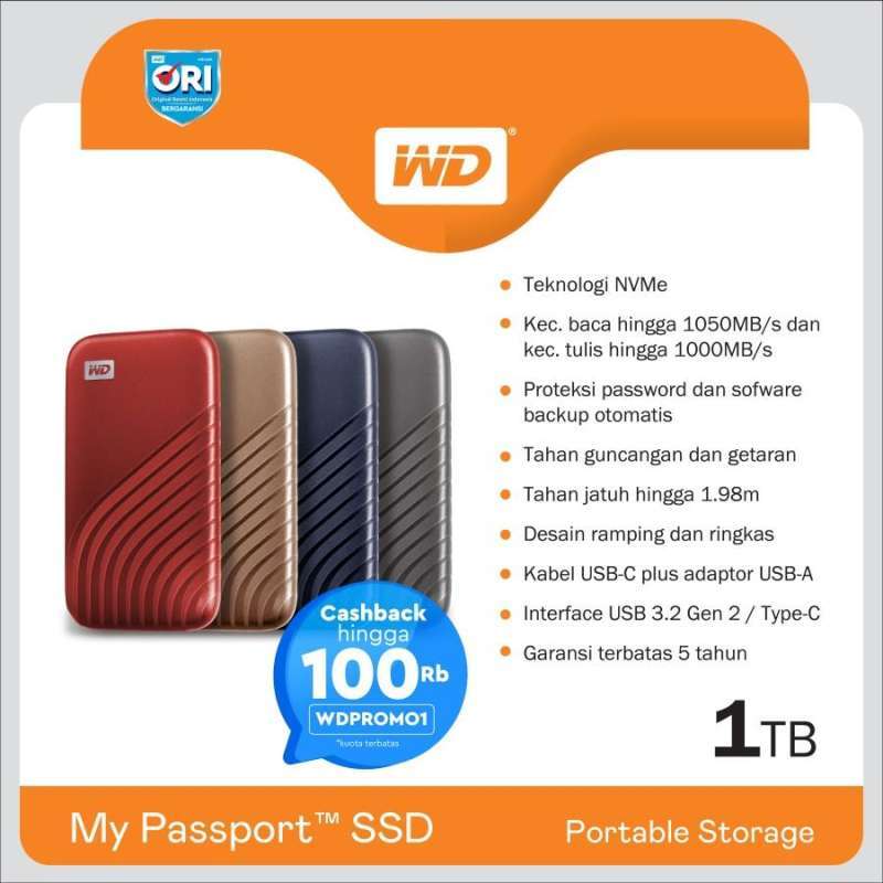 1tb Usb Wd 1tb My Passport Ssd External WD My Passport 1TB