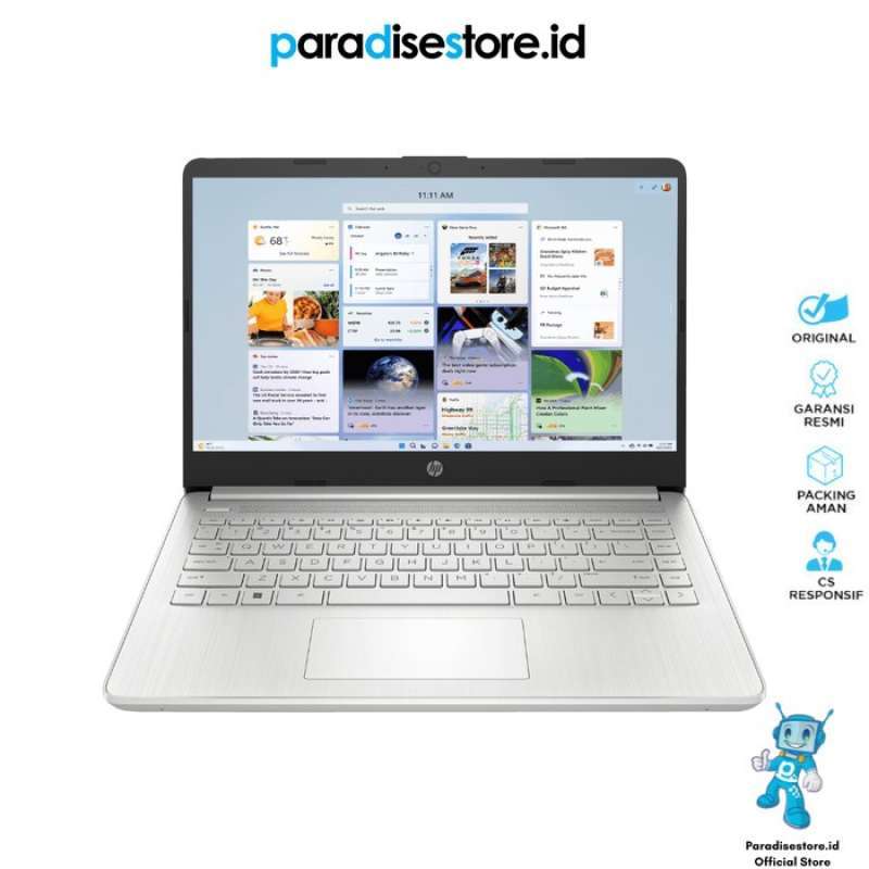 Laptop HP 14s-dq5155TU FHD IPS Intel Core i7 Gen12U Ram 8GB 512GB SSD  Win11 Home Silver STANDARD