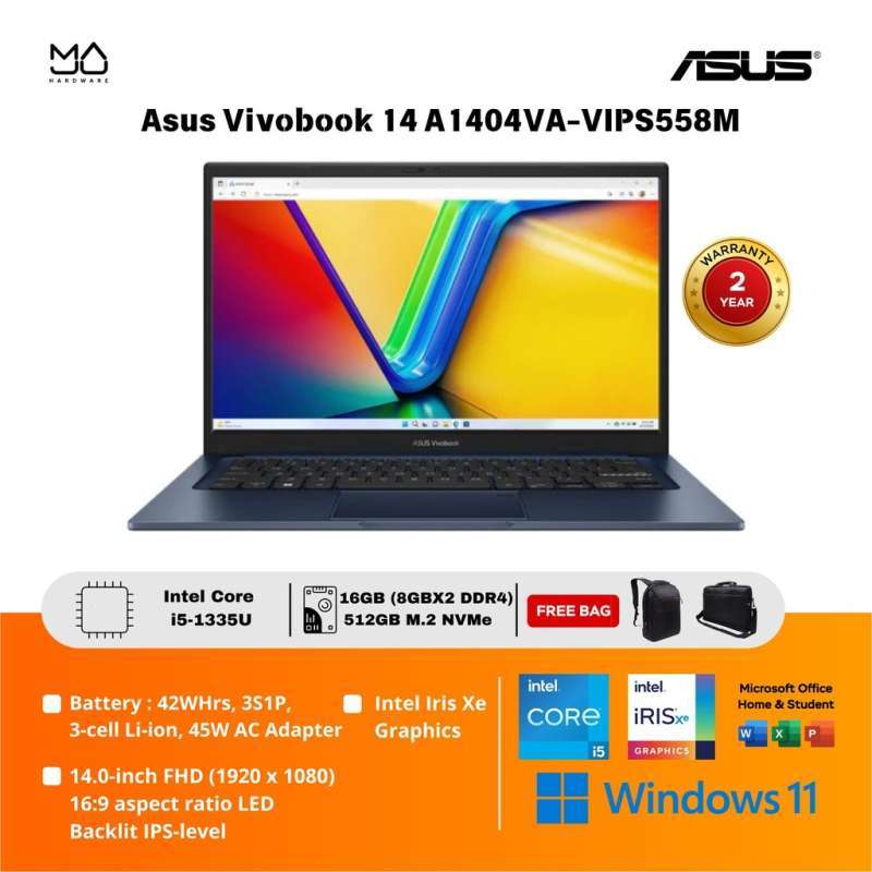 Harga Asus Vivobook 14 Core I5 Laptop ASUS Vivobook 14 X1405VA-LY623W