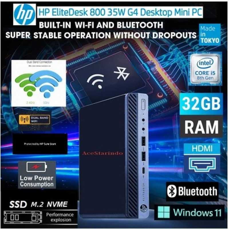 HP EliteDesk 800 G4 DM (i5/8GB/500GB) ⑦（Micro Mini PC HP 