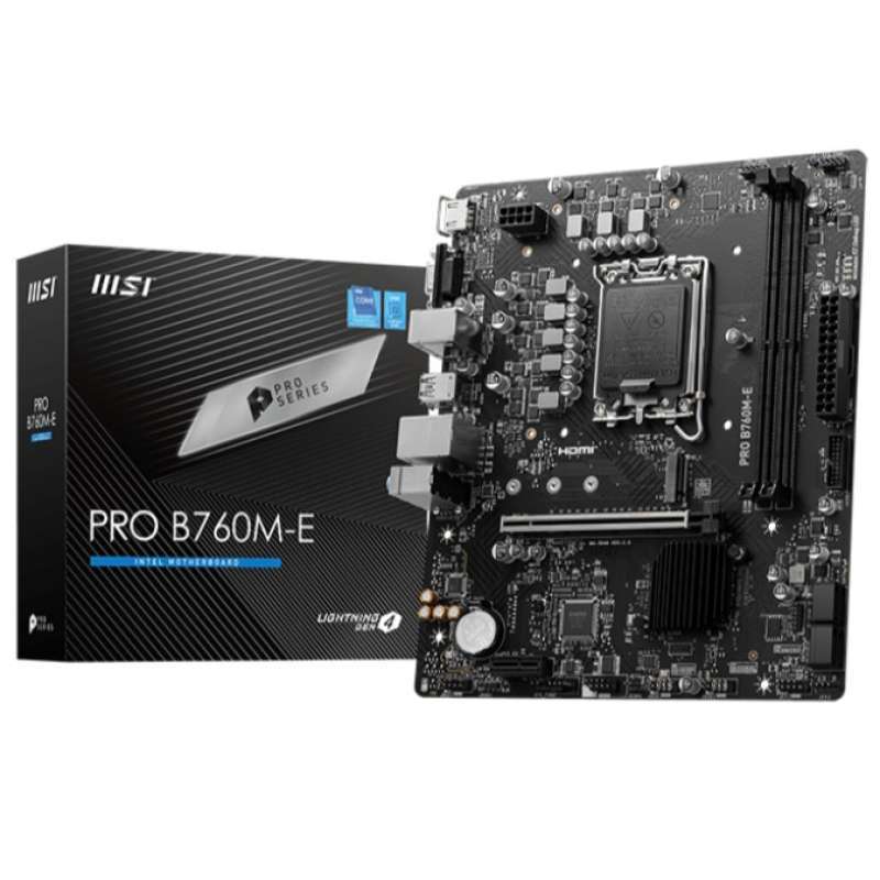 Motherboard MSI PRO B760M-E DDR5 LGA1700 (2 Slot RAM)