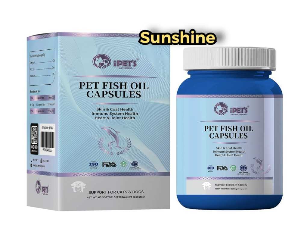 iPets Supplement Fish Oil Capsules 60pcs Cat Dog Vitamin Minyak Ikan  Omega Anjing Kucing